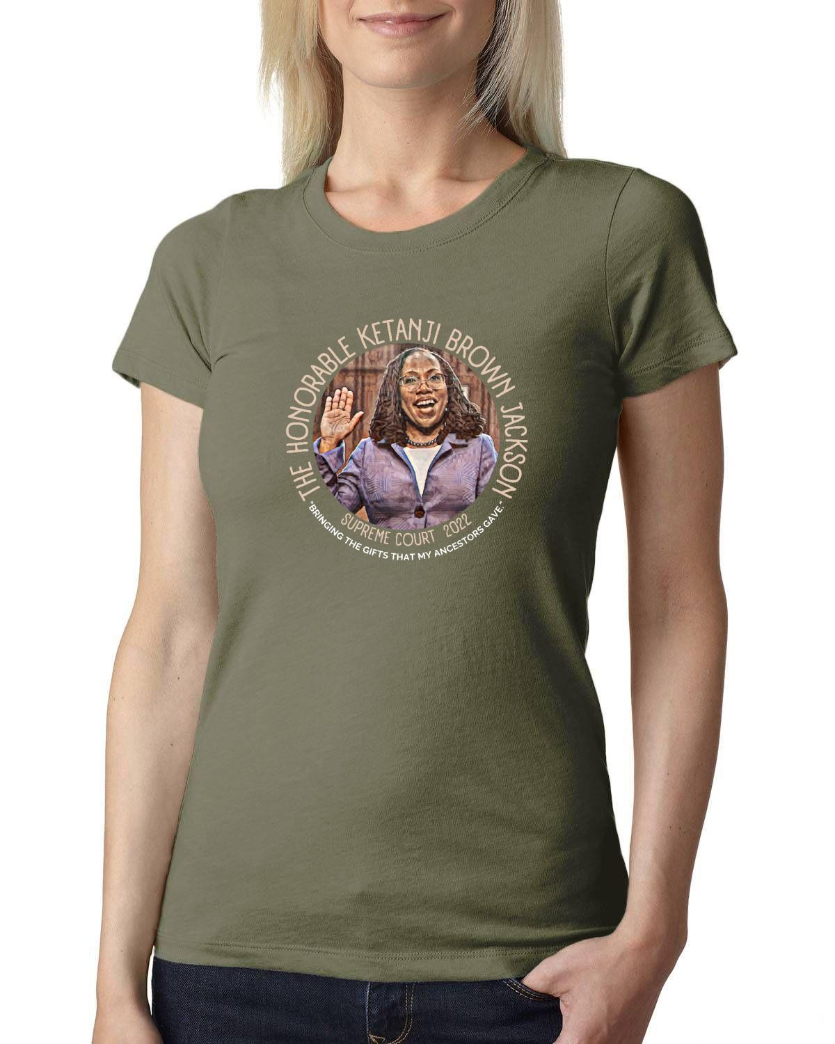 Contoured Fit Ketanji Brown T-Shirt - Supporting Healing Justice Santa Barbara!