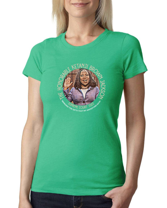 Contoured Fit Ketanji Brown T-Shirt - Supporting Healing Justice Santa Barbara!