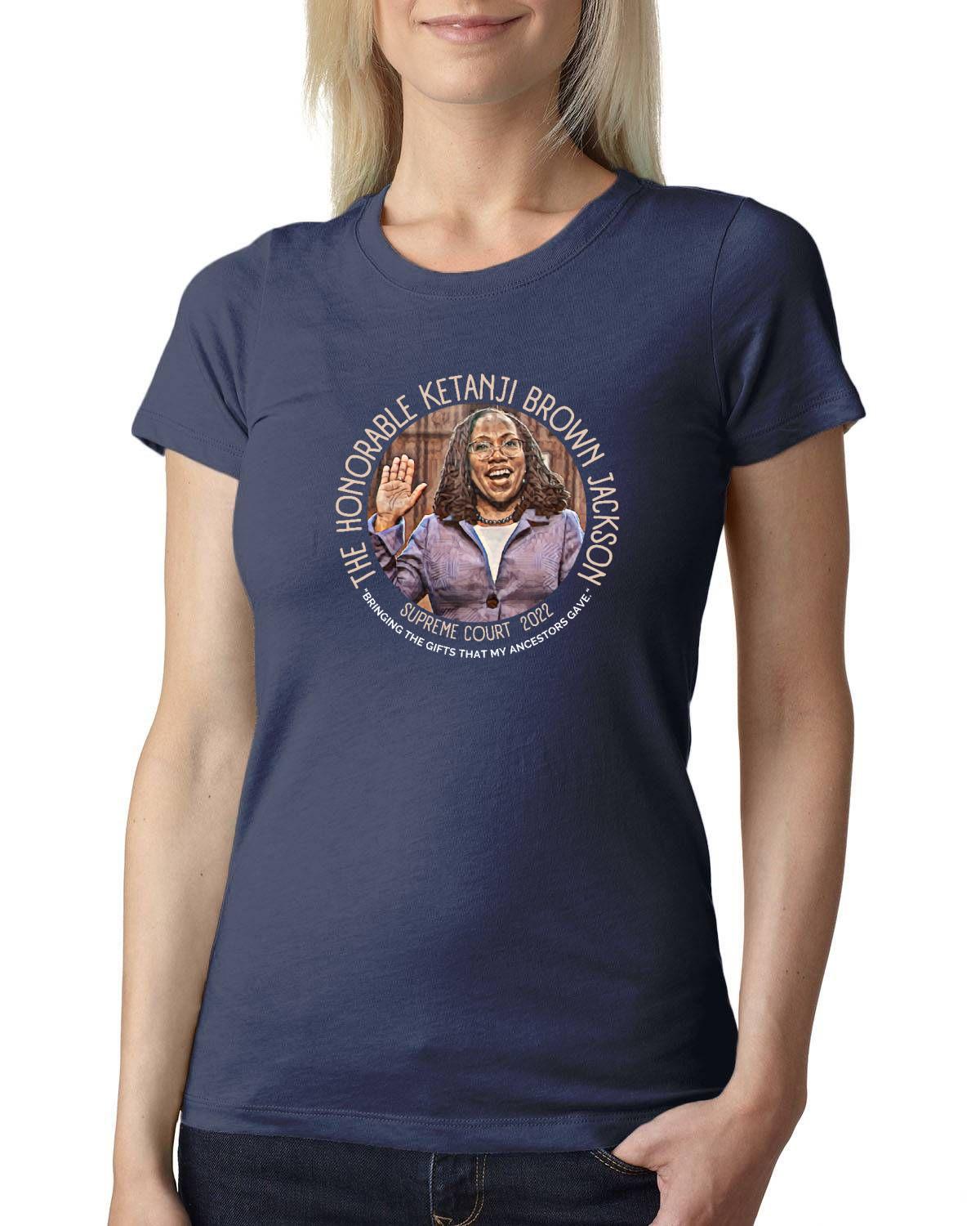 Contoured Fit Ketanji Brown T-Shirt - Supporting Healing Justice Santa Barbara!